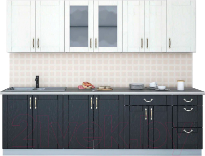 Готовая кухня Интерлиния Мила Крафт 2.6 Б - фото