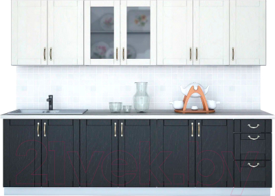 Готовая кухня Интерлиния Мила Крафт 2.8 А - фото