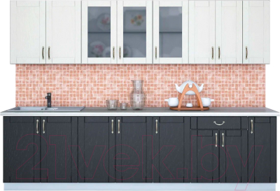 Готовая кухня Интерлиния Мила Крафт 2.8 Б - фото