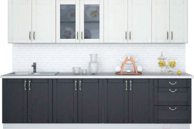 Готовая кухня Интерлиния Мила Крафт 3.0 А - фото