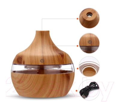 Ультразвуковой увлажнитель воздуха No Brand Holz USB / 21011.19 (коричневый)