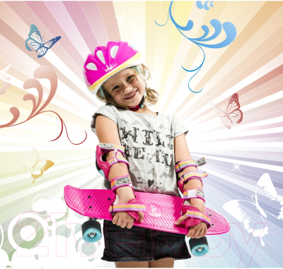 Скейтборд Hudora Retro Skate Wonders 12152 Rosa