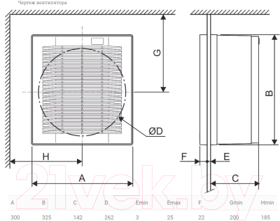Вентилятор накладной Soler&Palau HV-230 M / 5201462800