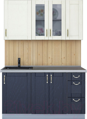 Готовая кухня Интерлиния Мила Крафт 1.4 Б - фото