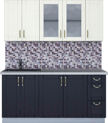 Готовая кухня Интерлиния Мила Крафт 1.7 А - фото