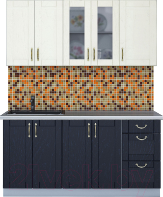 Готовая кухня Интерлиния Мила Крафт 1.6 Б - фото