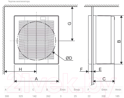 Вентилятор накладной Soler&Palau HV-230 RC / 5201465100