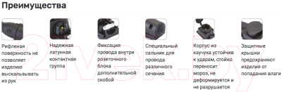 Розетка штепсельная EKF PROxima RPS-018-16-230-44-r