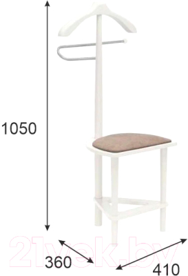 Стойка для одежды Мебелик Костюмная с сиденьем В 26Н
