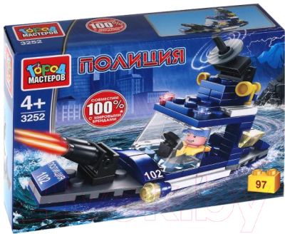 Конструктор Город мастеров Полицейский катер / 3252-PZ