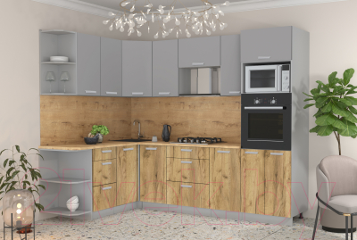 Готовая кухня Интерлиния Мила Лайт 1.68x2.6 левая