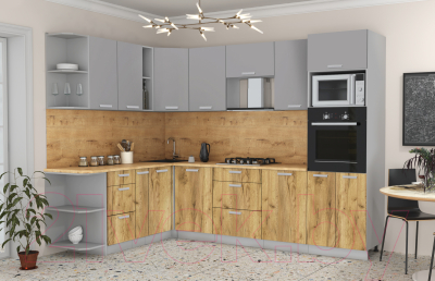 Готовая кухня Интерлиния Мила Лайт 1.88x2.8 левая