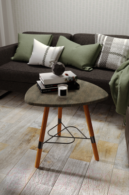 Журнальный столик Мебелик Лючия 2104 (черный/бук/дуб маррон)