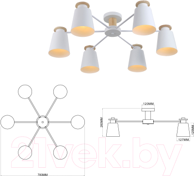 Люстра Rivoli Adna 9112-306 / Б0053436