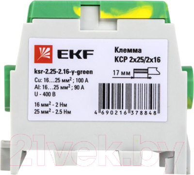 Клемма EKF PROxima KSR-2.25-2.16-Y-Green