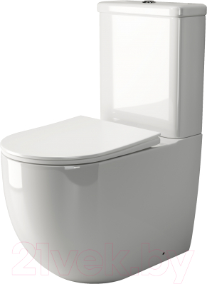 Унитаз напольный Ceramica Nova Rimless Mia CN1801 (с сиденьем и крышкой, дюропласт) - фото