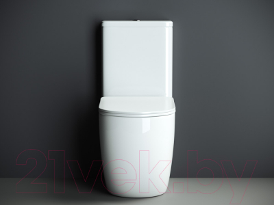 Унитаз напольный Ceramica Nova Rimless Mia CN1801 (с сиденьем и крышкой, дюропласт)