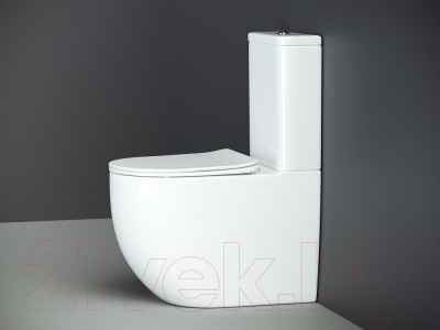 Унитаз напольный Ceramica Nova Rimless Mia CN1801 (с сиденьем и крышкой, дюропласт)