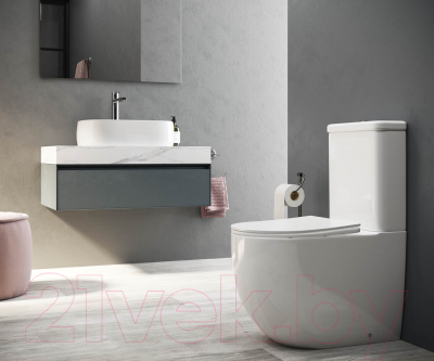 Унитаз напольный Ceramica Nova Rimless Mia CN1801 (с сиденьем и крышкой, дюропласт)