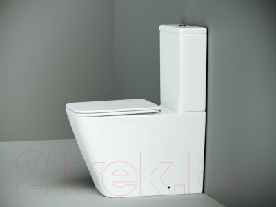 Унитаз напольный Ceramica Nova Cubic Rimless (с сиденьем и крышкой, дюропласт CN1803)