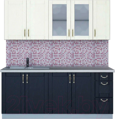 Готовая кухня Интерлиния Мила Крафт 1.9 А - фото