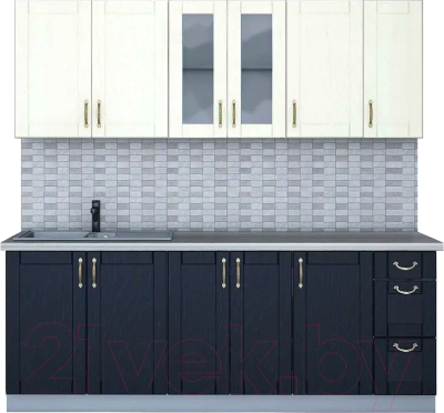 Готовая кухня Интерлиния Мила Крафт 2.1 - фото