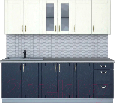 Готовая кухня Интерлиния Мила Крафт 2.2 А - фото