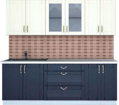 Готовая кухня Интерлиния Мила Крафт 2.2 Б - фото