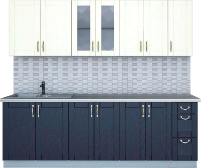 Готовая кухня Интерлиния Мила Крафт 2.3 А - фото