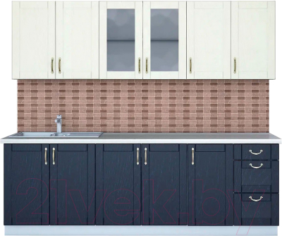 Готовая кухня Интерлиния Мила Крафт 2.4 А - фото