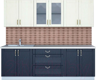 Готовая кухня Интерлиния Мила Крафт 2.4 Б - фото