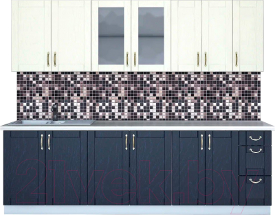 Готовая кухня Интерлиния Мила Крафт 2.5 А - фото