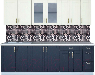 Готовая кухня Интерлиния Мила Крафт 2.5 Б - фото