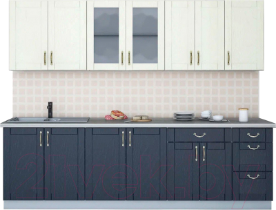 Готовая кухня Интерлиния Мила Крафт 2.6 Б - фото