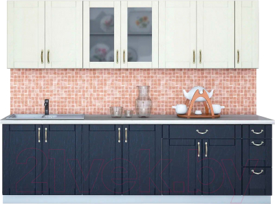 Готовая кухня Интерлиния Мила Крафт 2.7 - фото