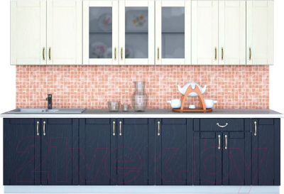 Готовая кухня Интерлиния Мила Крафт 2.9 - фото