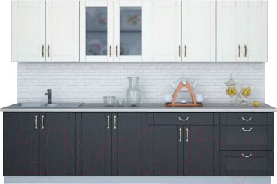 Готовая кухня Интерлиния Мила Крафт 3.0 Б - фото