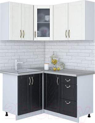 Готовая кухня Интерлиния Мила Крафт 1.2x1.4 - фото