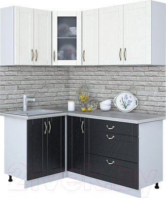 Готовая кухня Интерлиния Мила Крафт 1.2x1.7 - фото