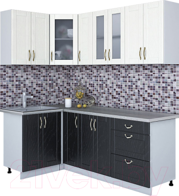 Готовая кухня Интерлиния Мила Крафт 1.2x2.1 - фото