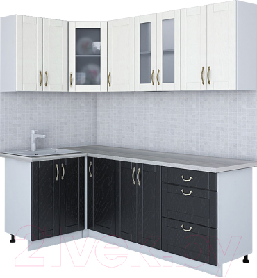 Готовая кухня Интерлиния Мила Крафт 1.2x2.2 - фото