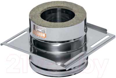 Площадка монтажная для дымохода Ferrum 430+нерж./1.5 Ф100x200 / f3201 - фото
