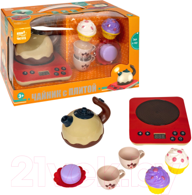 Кухонная плита игрушечная Bondibon Кухня и чистота с плитой / ВВ5381