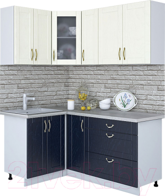 Готовая кухня Интерлиния Мила Крафт 1.2x1.7 - фото