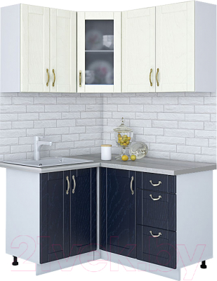 Готовая кухня Интерлиния Мила Крафт 1.2x1.4 - фото
