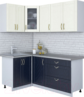 Готовая кухня Интерлиния Мила Крафт 1.2x1.8 - фото