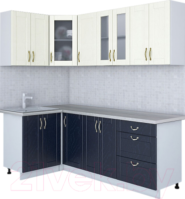 Готовая кухня Интерлиния Мила Крафт 1.2x2.2 - фото