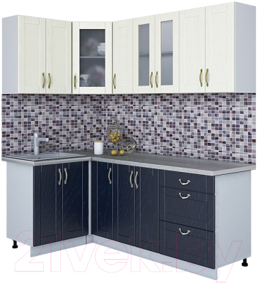 Готовая кухня Интерлиния Мила Крафт 1.2x2.1 - фото