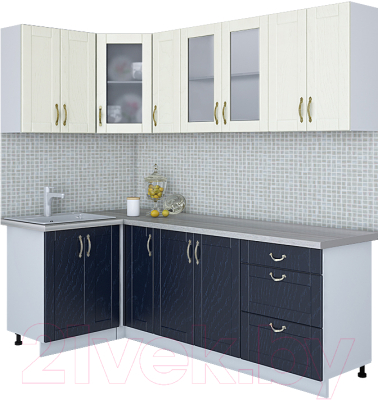 Готовая кухня Интерлиния Мила Крафт 1.2x2.3 - фото