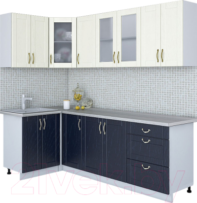 Готовая кухня Интерлиния Мила Крафт 1.2x2.4 - фото